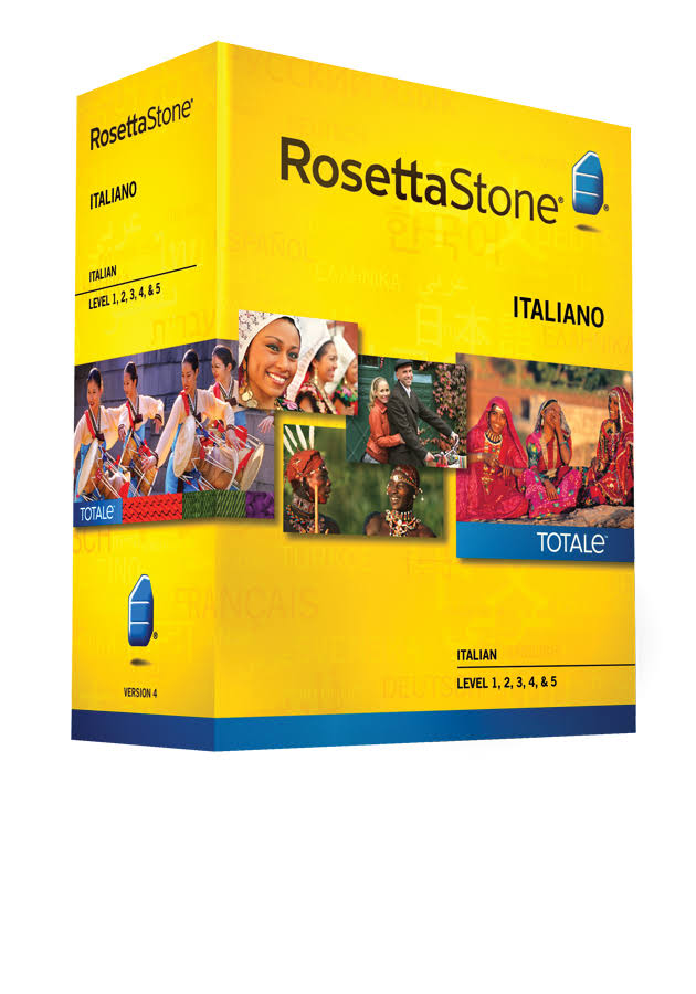 The Rosetta Stone TOTALe Italian Level 1,2,3,4 u0026 5 Set - Up to 5 Users,Up to 2 computers - Version 4 - Box Pack