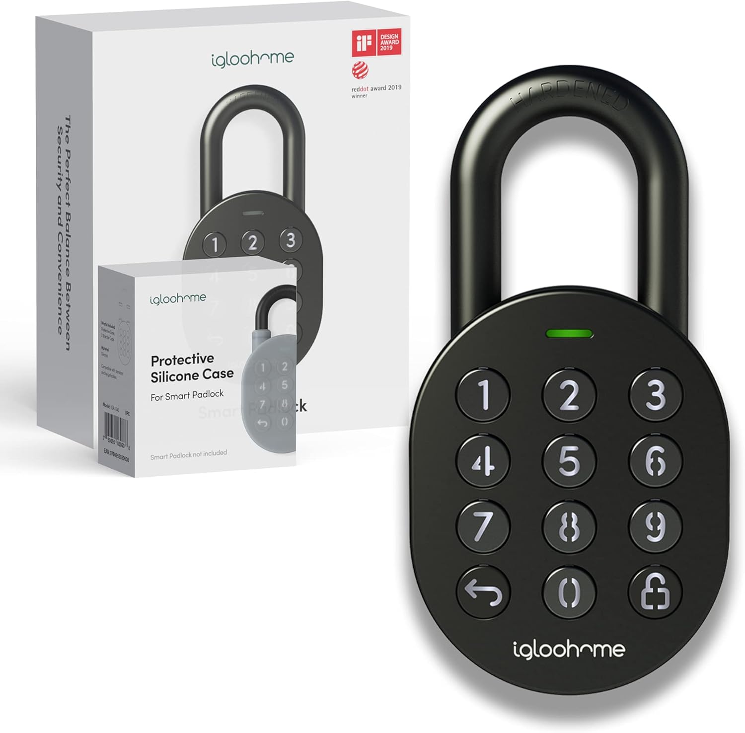 Igloohome Smart Padlock, Smart Lock w/ Case- IOS/Android App Remotely Generates Bluetooth-Keys/Pin Codes for single Use, Recurring, Specific Dates