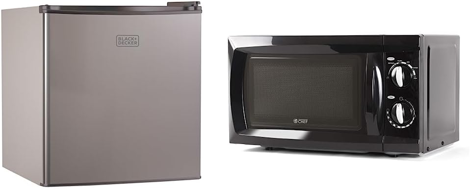BLACK+DECKER BCRK17V Compact Refrigerator Energy Star Single Door Mini Fridge with Freezer, 1.7 Cubic Ft., VCM