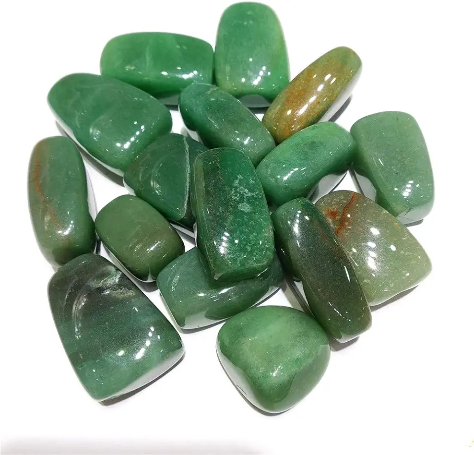 1lb Green Aventurine Tumbled Polished Stones Gemstone Supplies for Wicca, Reiki, Healing Crystal - Kansas Nuitrition - HNZSDS