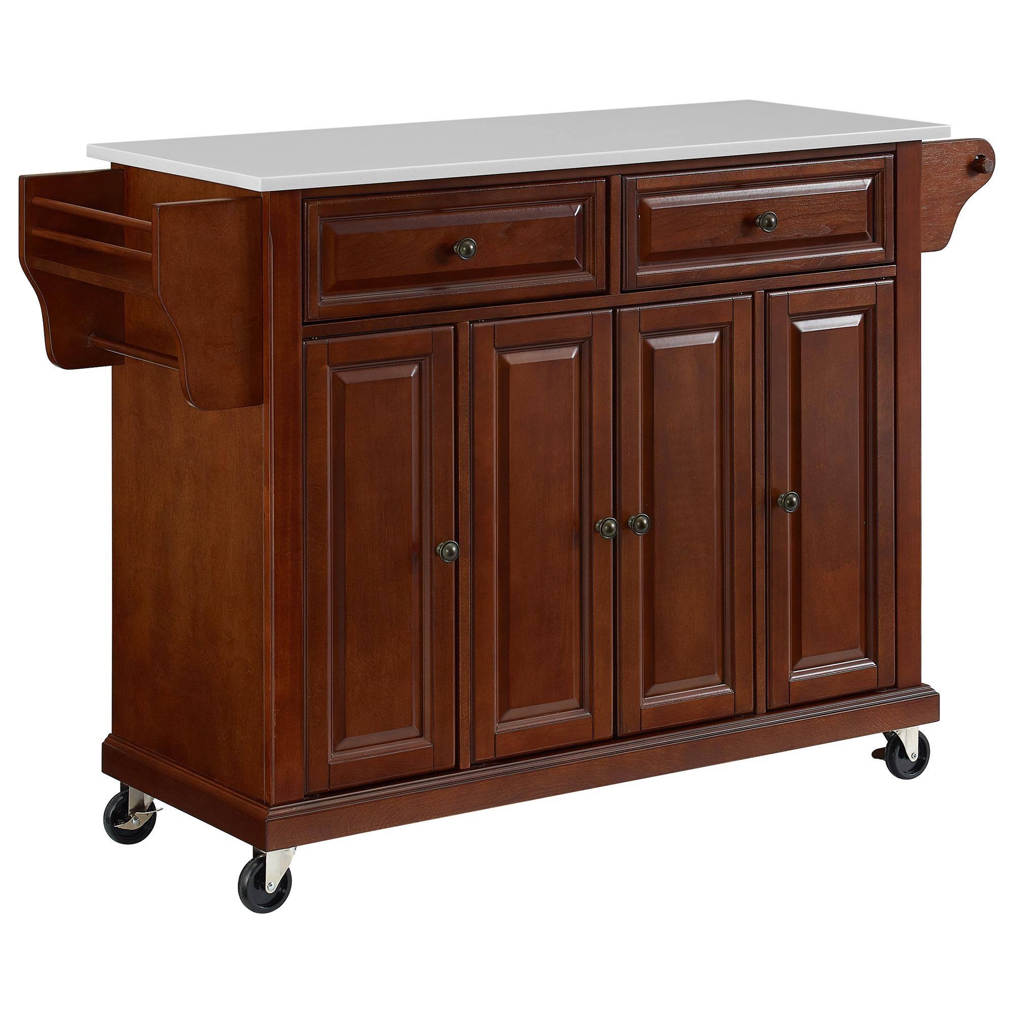 Full Size Granite Top Kitchen Cart Mahogany - Crosley