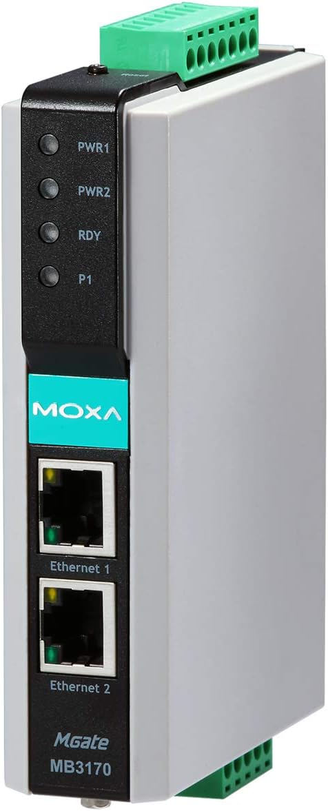 Moxa Americas,Inc. - MGATE MB3170 - 1 Port Modbus TCP to Serial Communication Gateway
