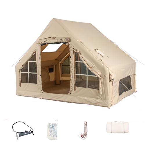 Inflatable Camping Tents with Hand Pump, Air Glamping Tents, Easy Setup Waterproof and Windproof Blow up Tent