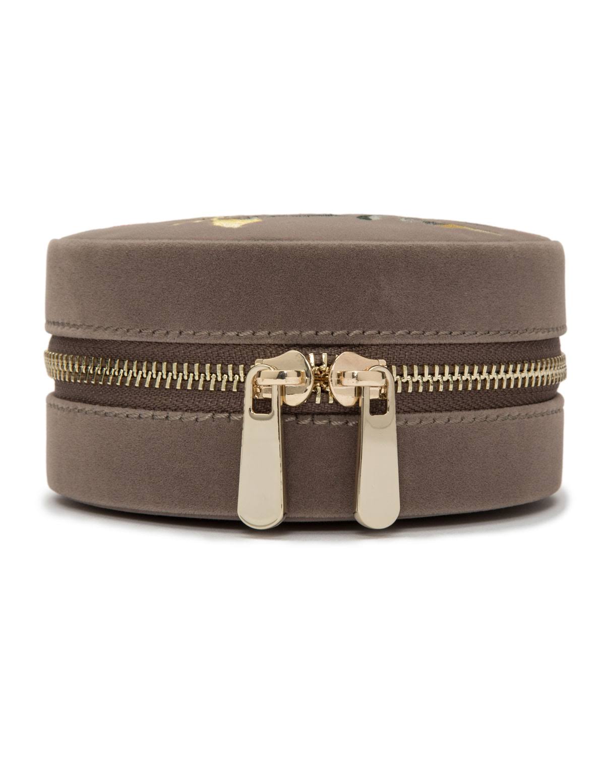 Wolf Zoe Round Travel Case - Grey Mink