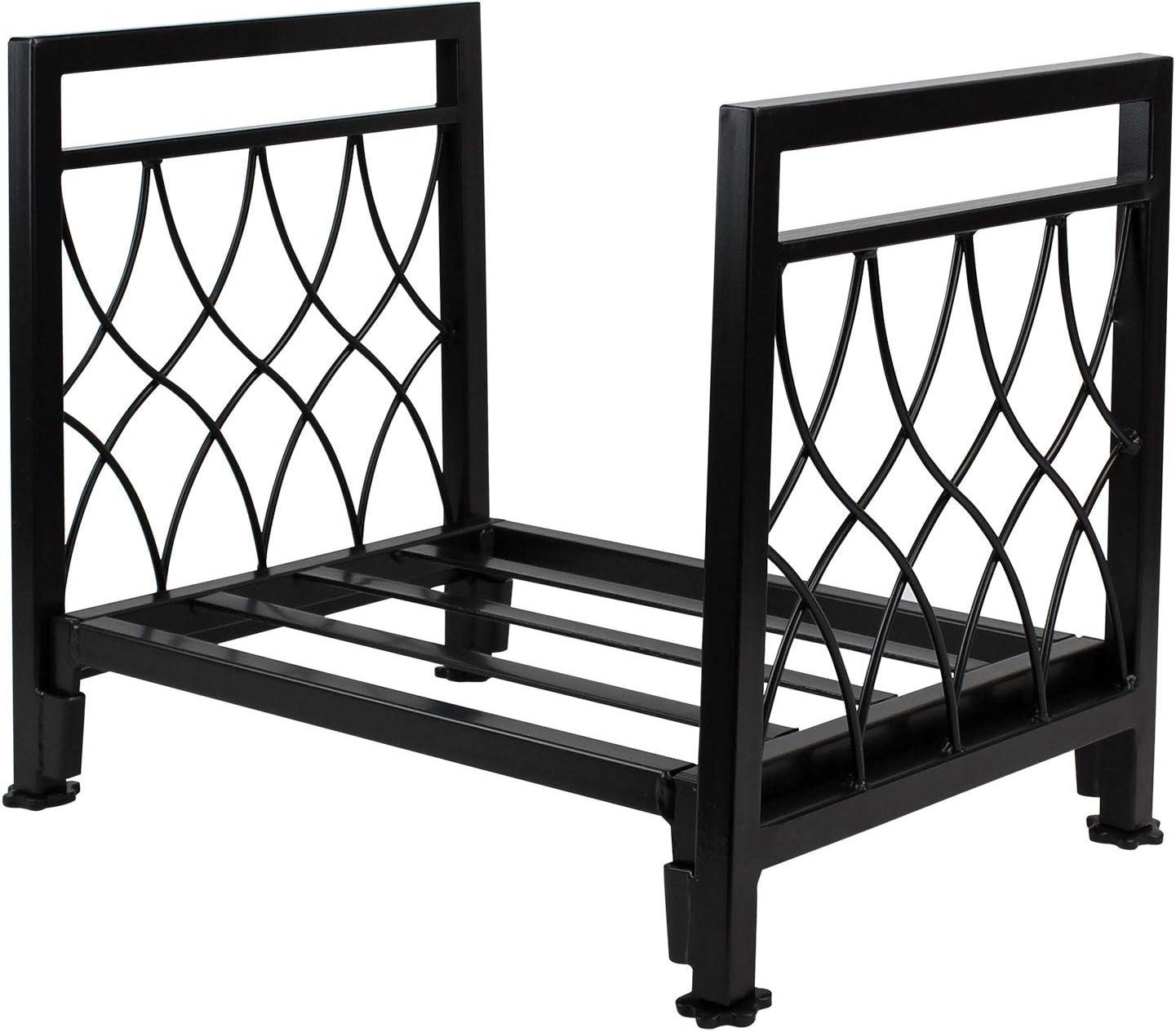 Firewood Rack Indoor Fireplace Log Holder Outdoor Wood Storage Log Rack Decorative Heavy Duty Steel Firewood Carrier Stove Bracket Stacking Rack