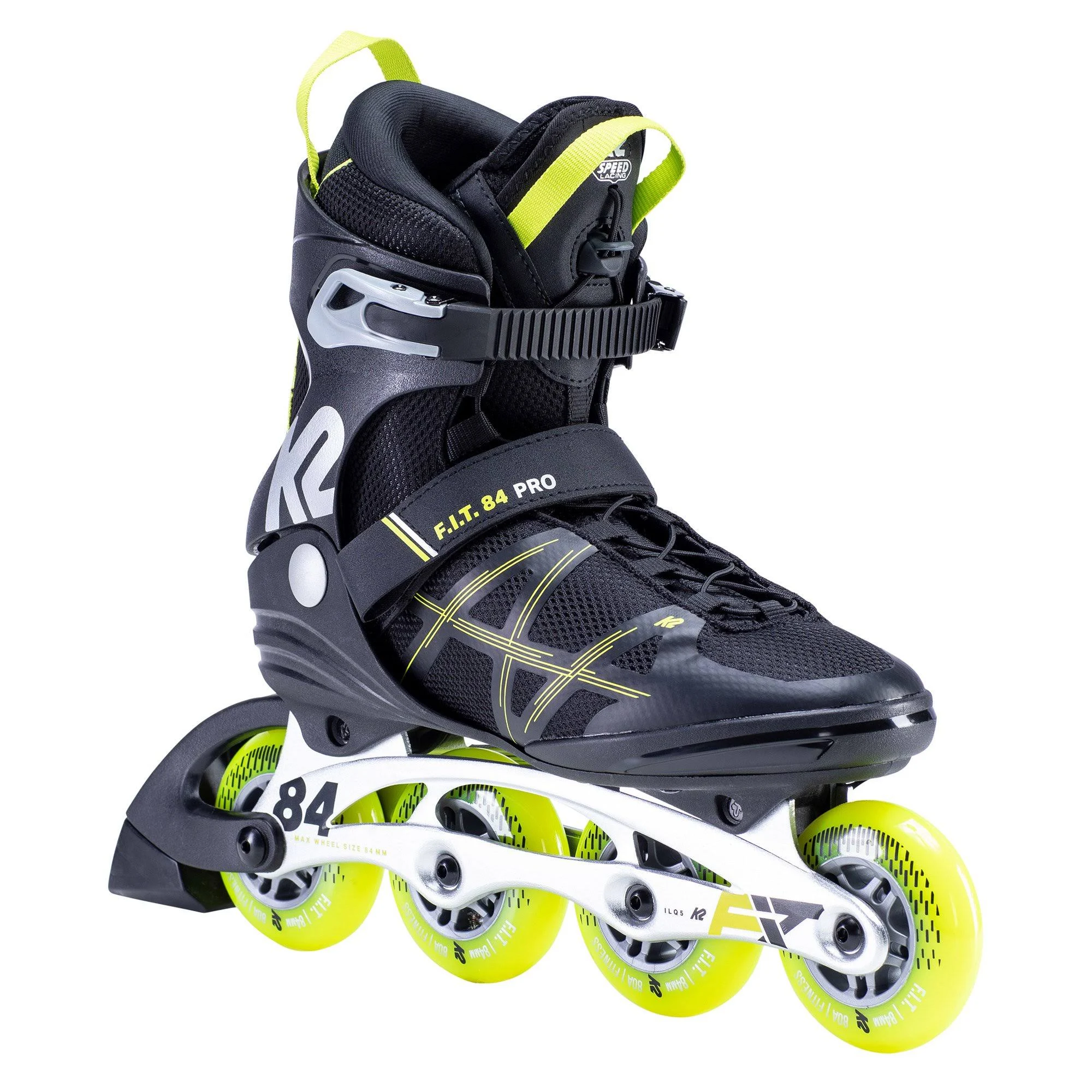 K2 F.I.T. 84 Pro Men&s Inline Skates 9.5 / Black/Lime - Megean