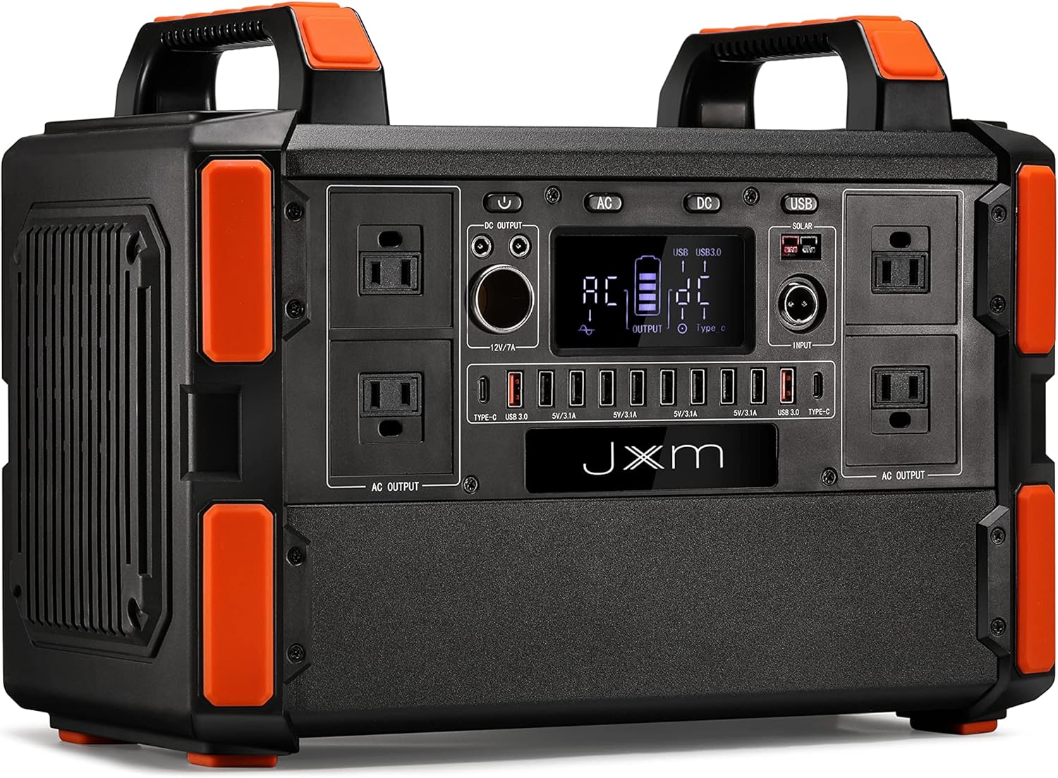 JXXM Portable Power Station 1002Wh Solar Generator, LiFePO4 Battery with 110V/1000W Pure Sine Wave AC Outlet