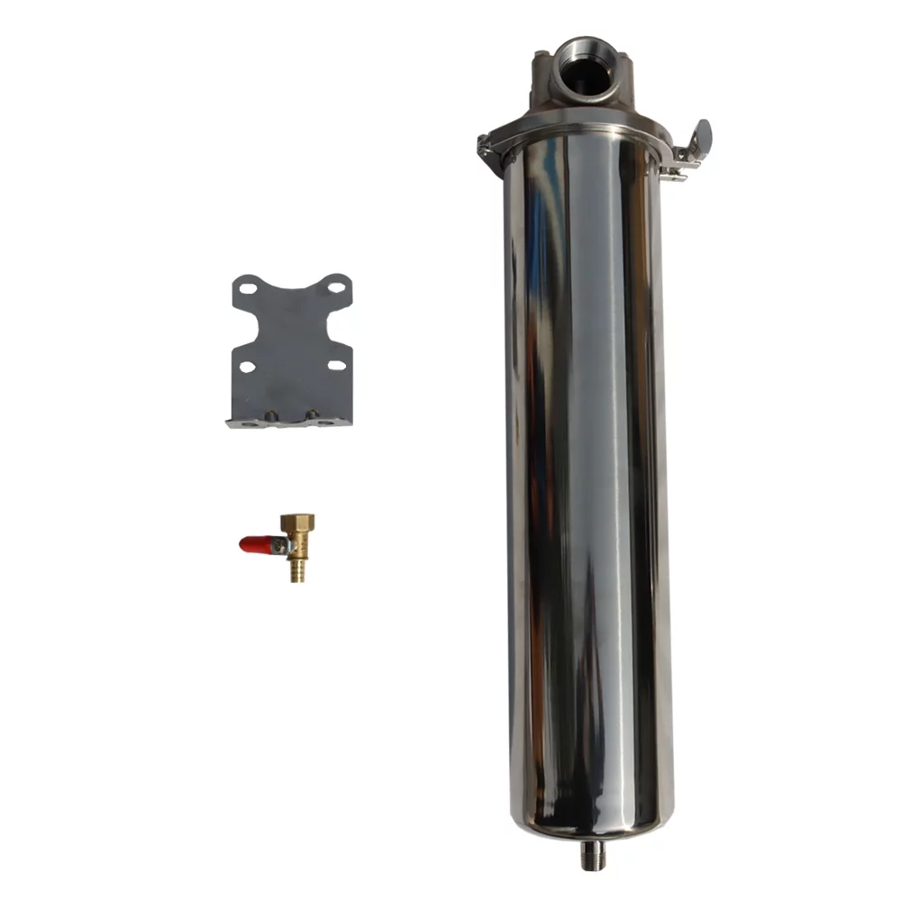 INTSUPERMAI Filter Housing for 20" Filter 1.5" NPT Water Filter for Whole House Water Purification 304 Stainless Steel