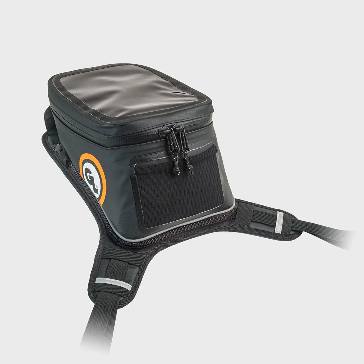 Giant Loop Diablo Tank Bag, Black Waterproof Motorcycle Tank Bag, 6-Liters Capacity for Small Items, Fits Any Dirt Bike, Snow Bike, Adventure