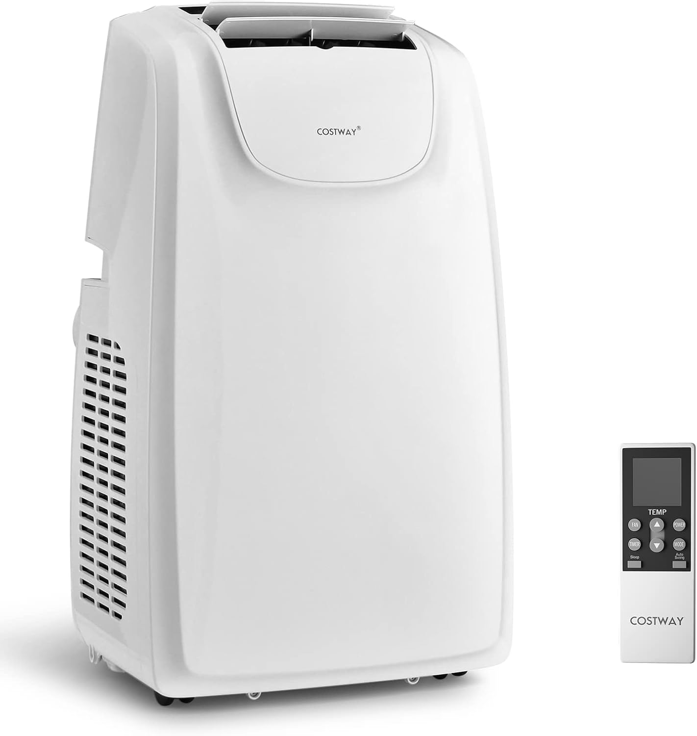 COSTWAY 11,500 BTU Portable Air Conditioner, with Dual Hose, Remote Control, Powerful AC Unit Rooms up to 400 Sq.Ft. with Dehumidifier, Fan