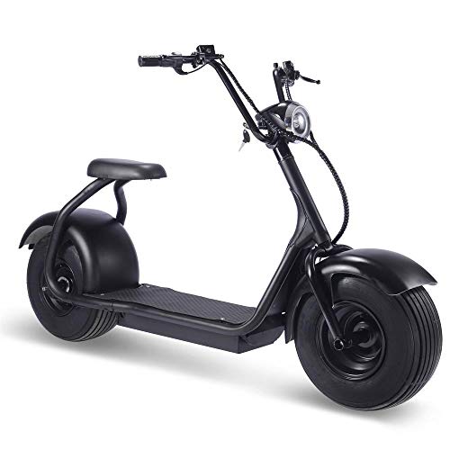 MotoTec Fat Tire 60V 18Ah 2000W Lithium Electric Scooter Black - Radiant Selections