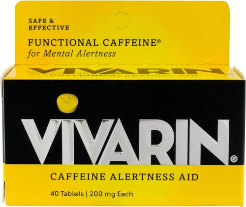 Vivarin Alertness Aid Tablets 40 Count 200mg Tablets (4 Pack) - Kansas Nuitrition - HNZSDS