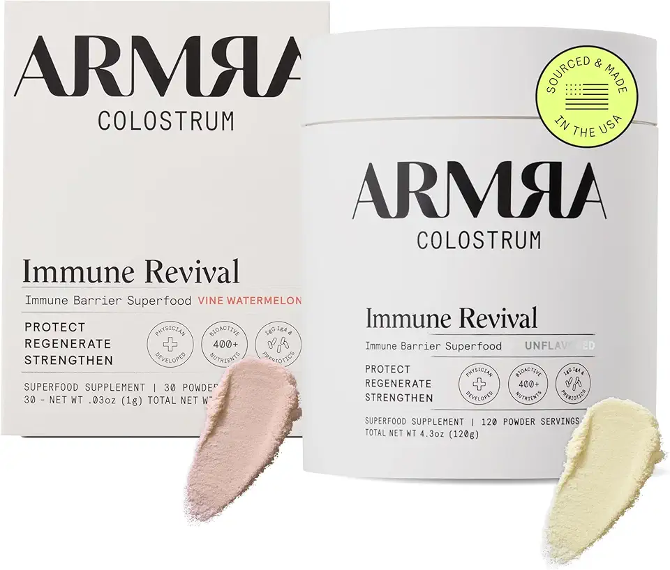 ARMRA Colostrum™ Premium Powder, Grass Fed, Gut Health Bloating Immunity Skin & Hair, Contains 400+ Bioactive Nutrients, Keto