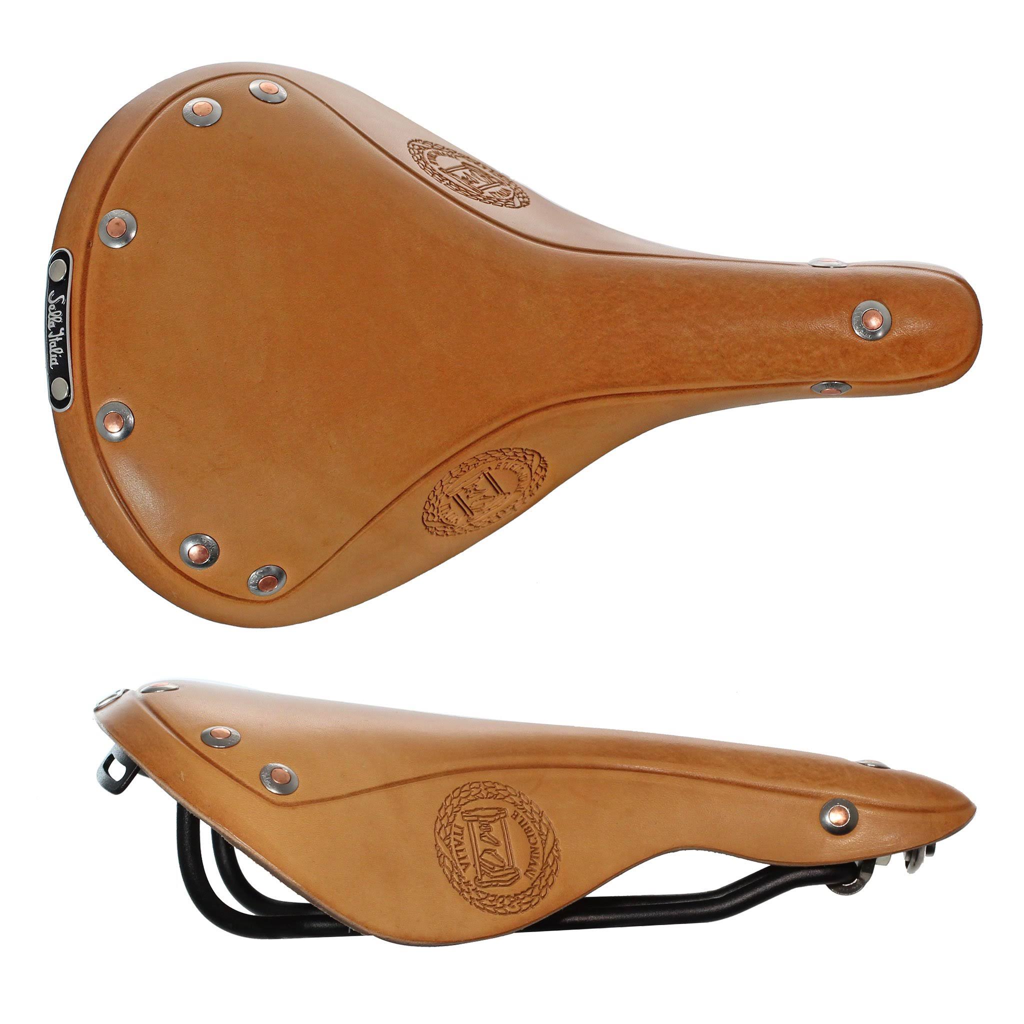 Selle italia Epoca 1897 Bicycle Saddle - Leather, Cream - 082A4010EA003
