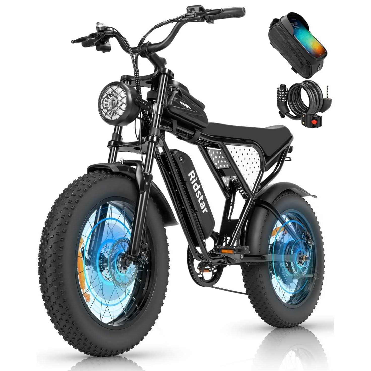 Bopzin Electric Bike for Adults 1200W 25MPH Dirt Bike 48V 15AH - Sports Supplies Online Store
