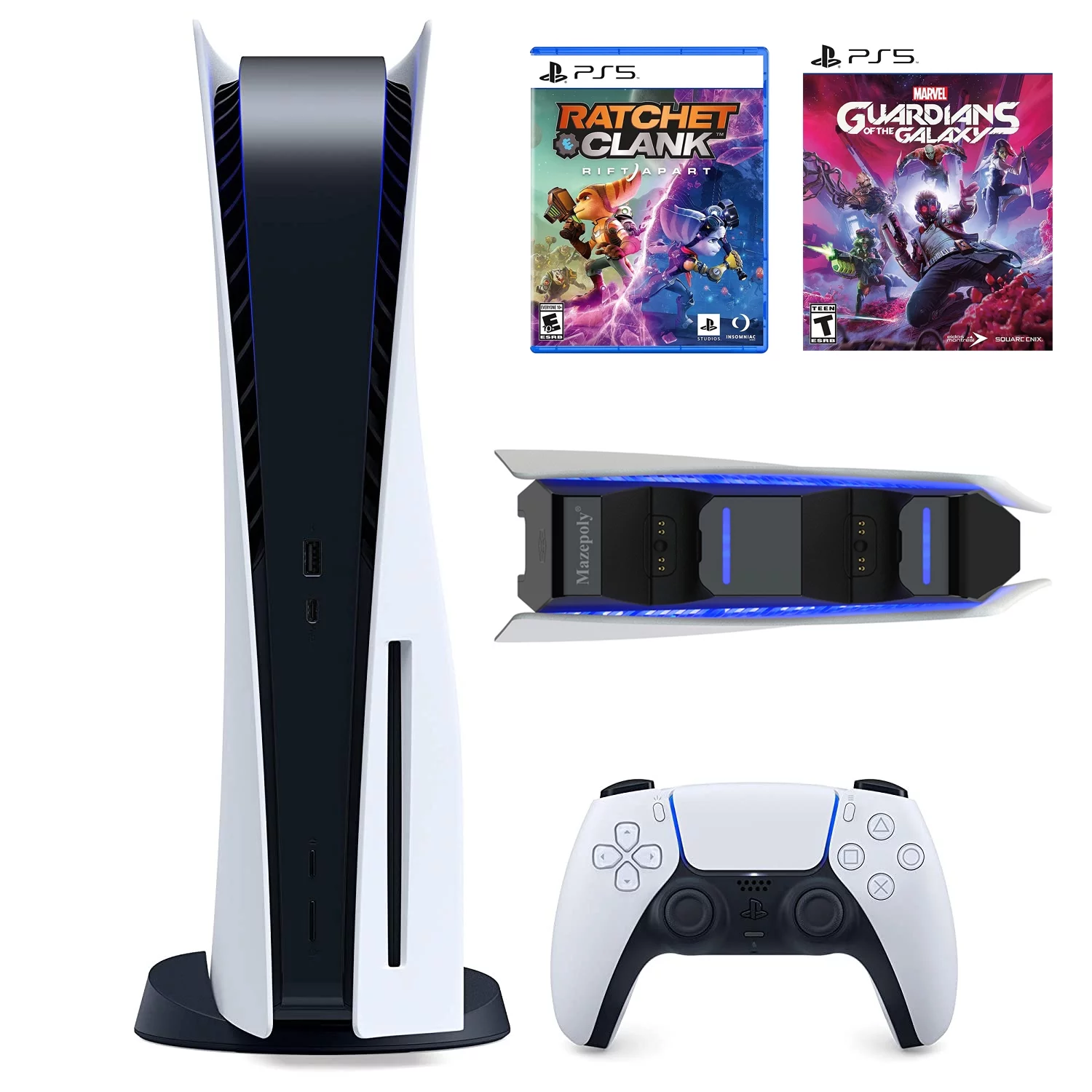Play-Station-5 825GB Disk Console, UHD Blu-ray, One Wireless Controller