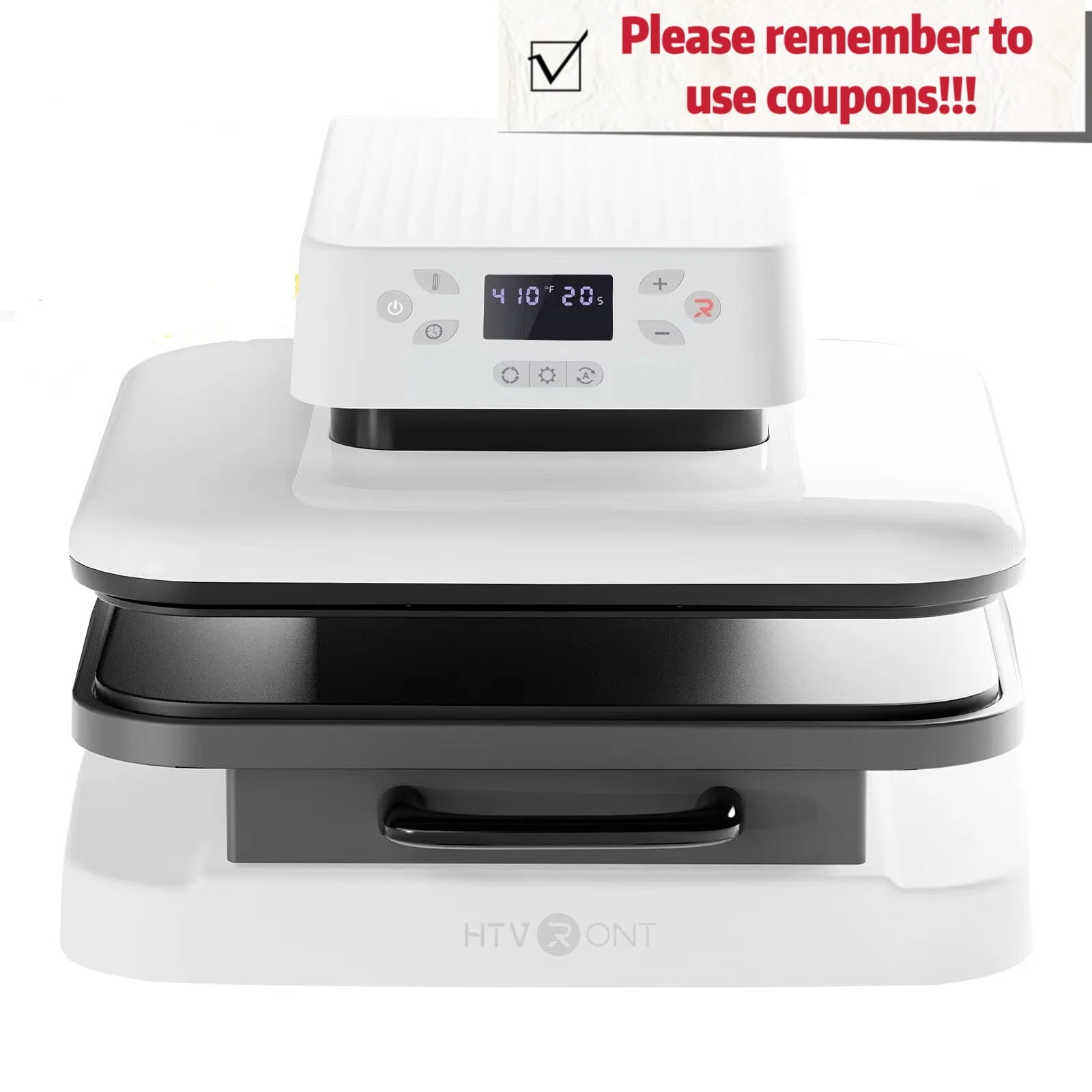 HTVRONT 1500W 15x15 White Auto Heat Press Machine for Transfer Vinyl & Sublimation Project
