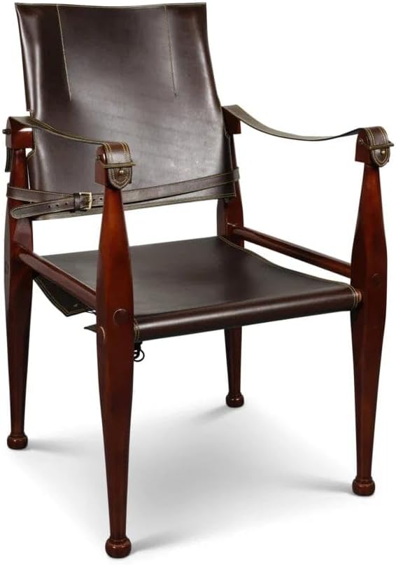 Authentic Models Bridle Leather Campaign Chair