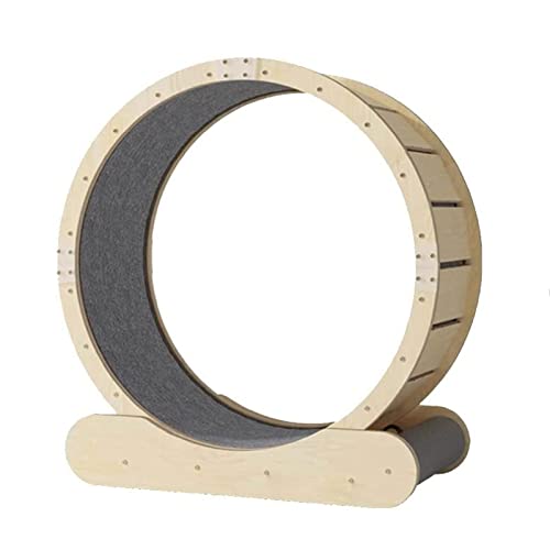 Cat Exercise Wheel Wooden Cat Wheel Exerciser Large Cat Exercise Wheel Pet Treadmill Toys Pet Running Machine for Pet Loss Weight and Daily Exercise