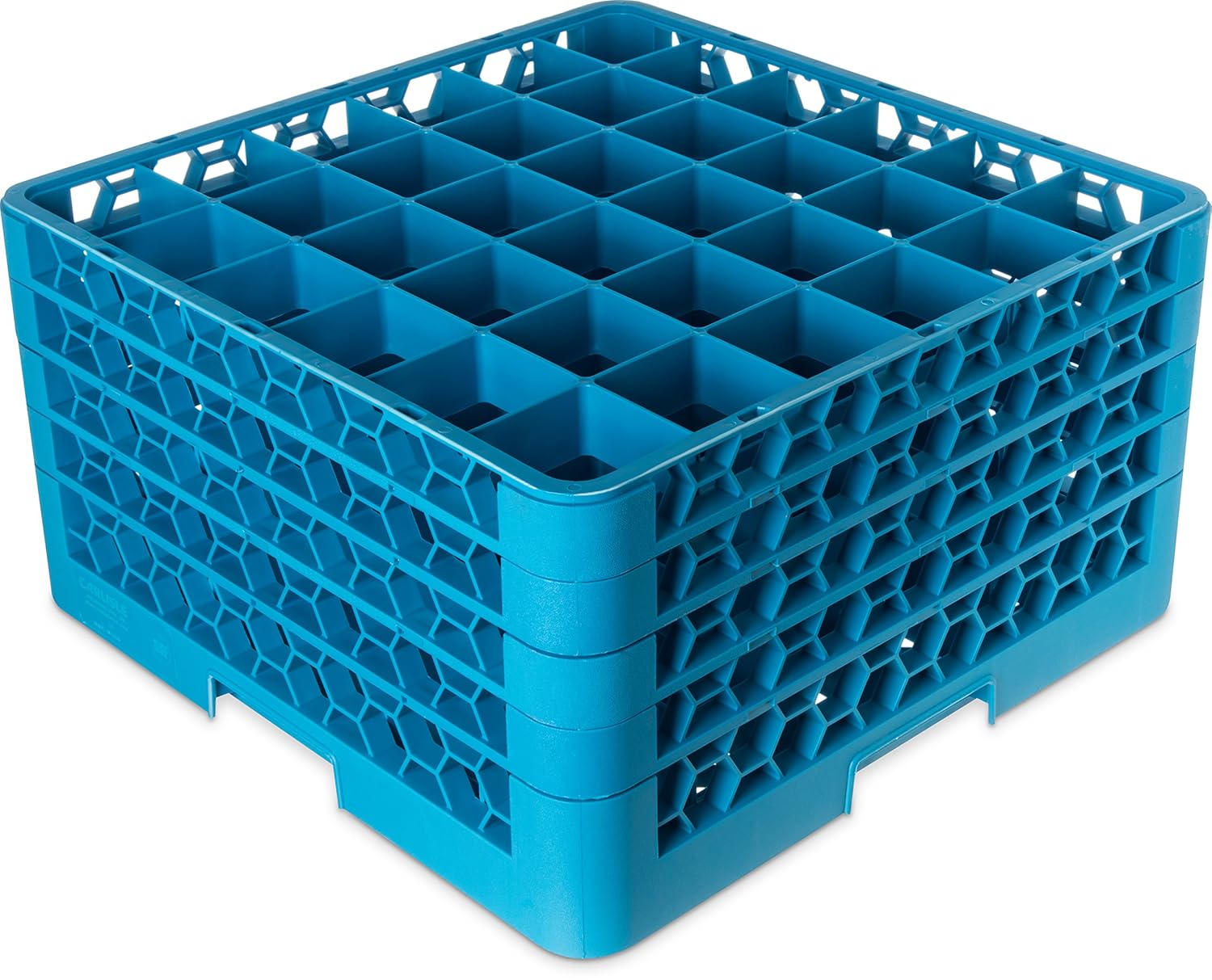 Carlisle RG9-314 OptiClean 9-Compartment Glass Rack w/ 3 Extenders, 20.88" Length, 20.88" Width, 8.72" Height, Blue (Pack of 2)