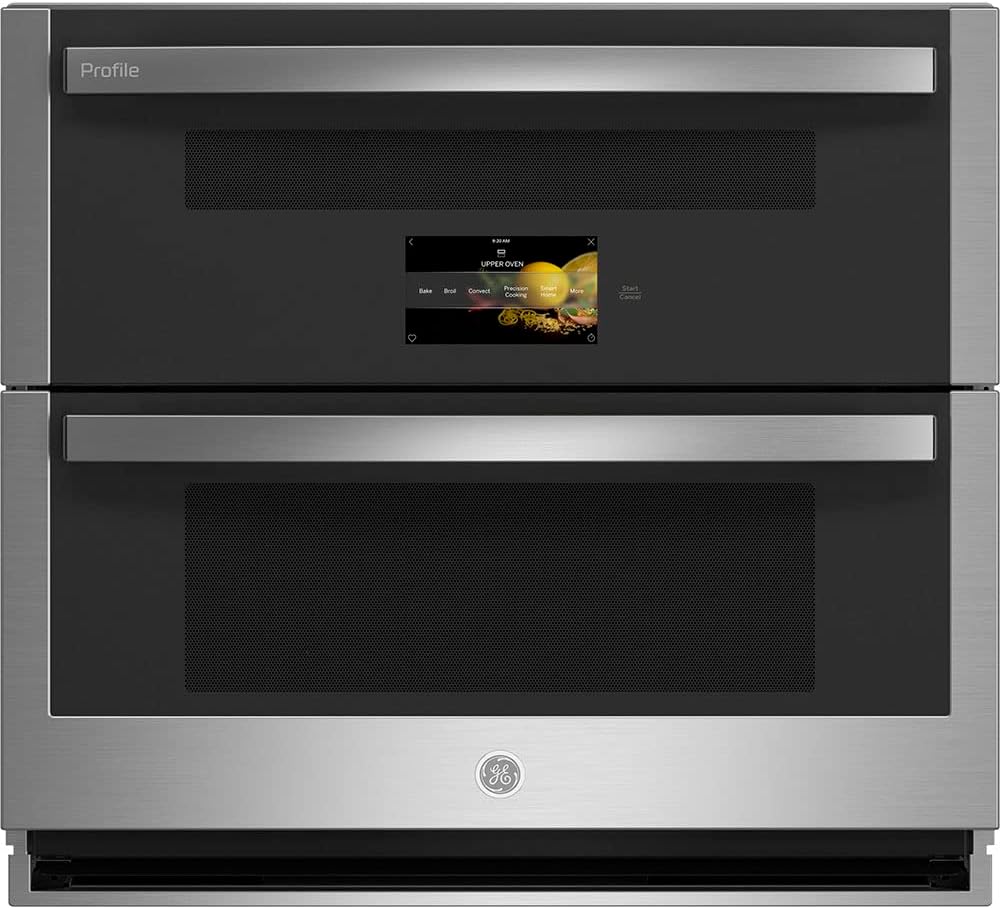 GE Profile PTS9200SNSS 30" Built-in Twin Flex Convection Wall Oven with 5 cu. ft. Capacity WiFi Connect and True European Convection with Direct Air