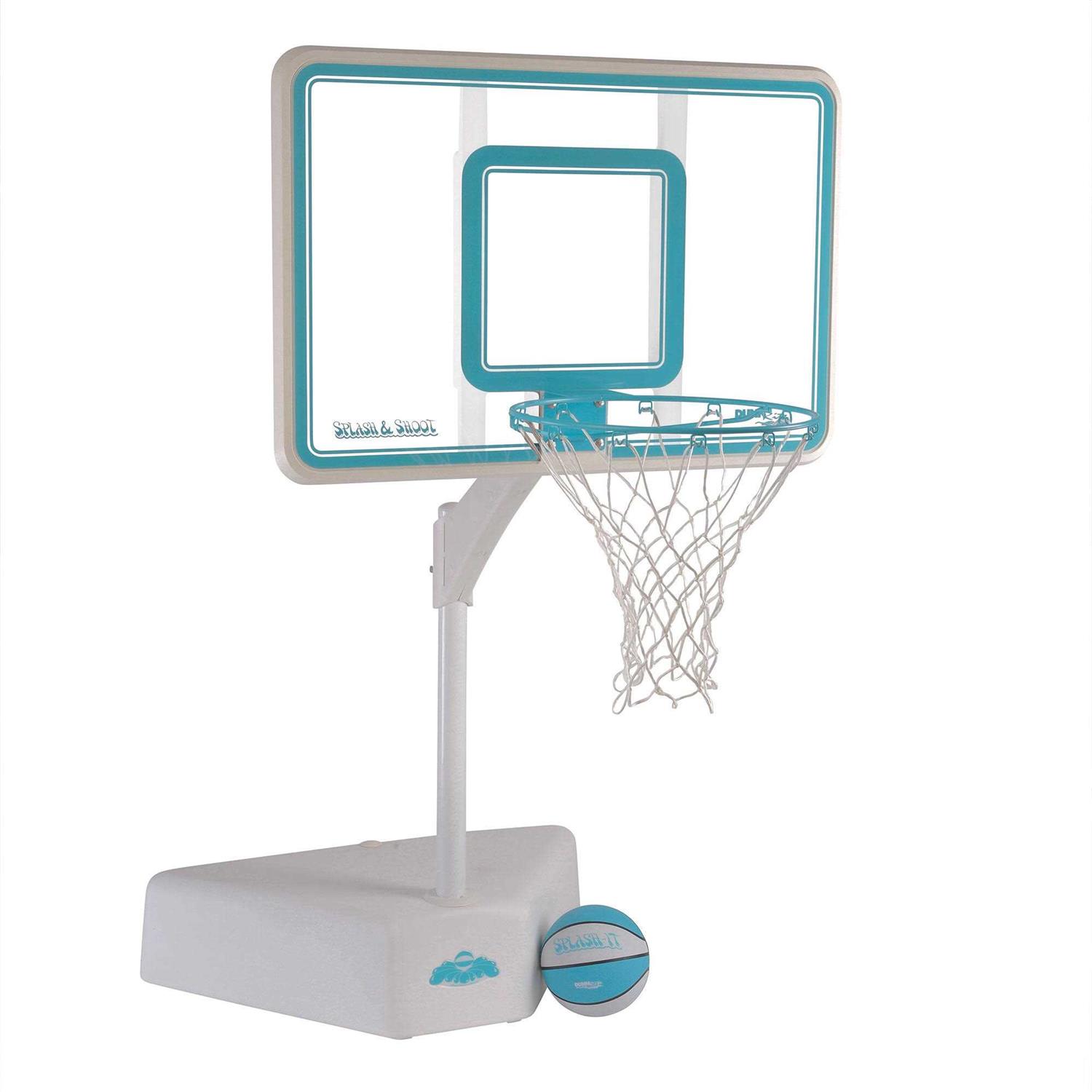 Dunn-Rite Splash &amp; Shoot Outdoor Adjustable Height Swimming Pool Basketball Hoop WBall - Sports Supplies Online Store