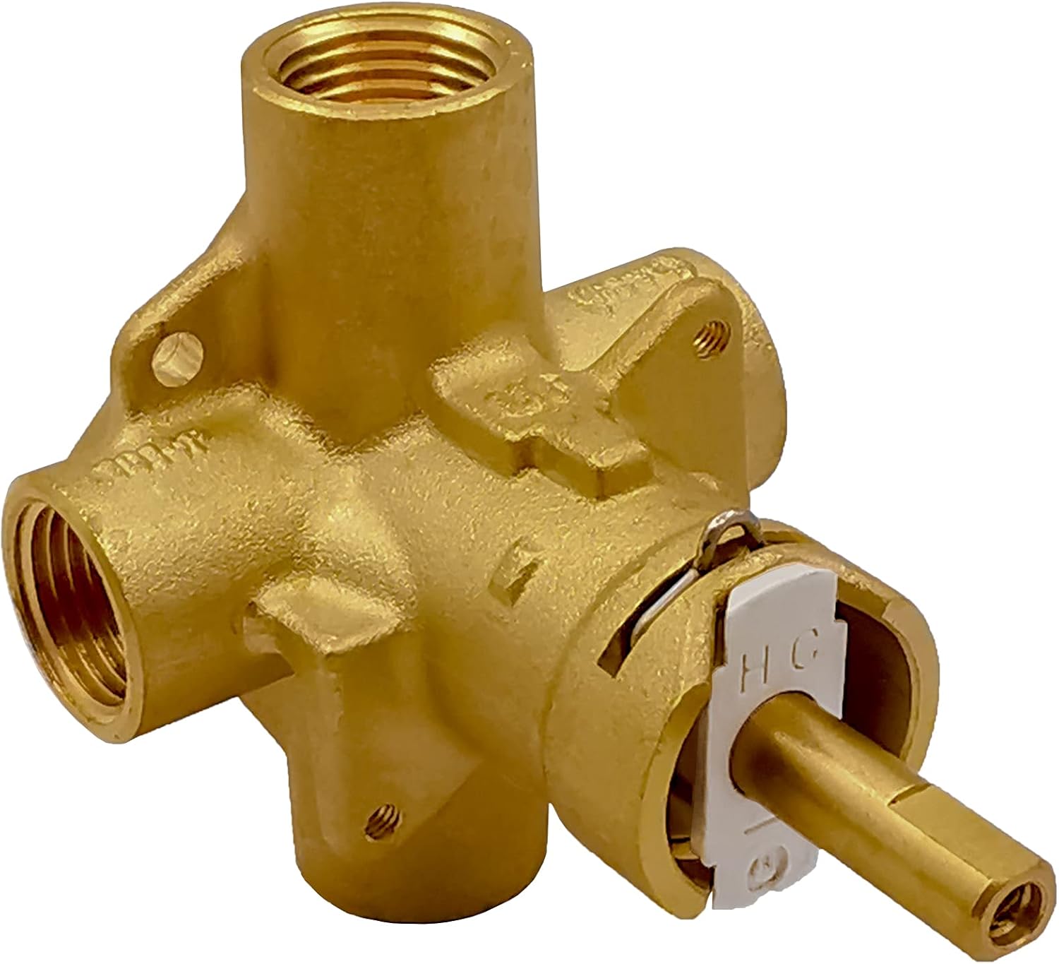 2510 Posi Temp Pressure Balancing Valve, Brass Tub and Shower Valve, 1/2 Inch IPS Connections, with 1222 Faucet Cartridge & Retainer Clip