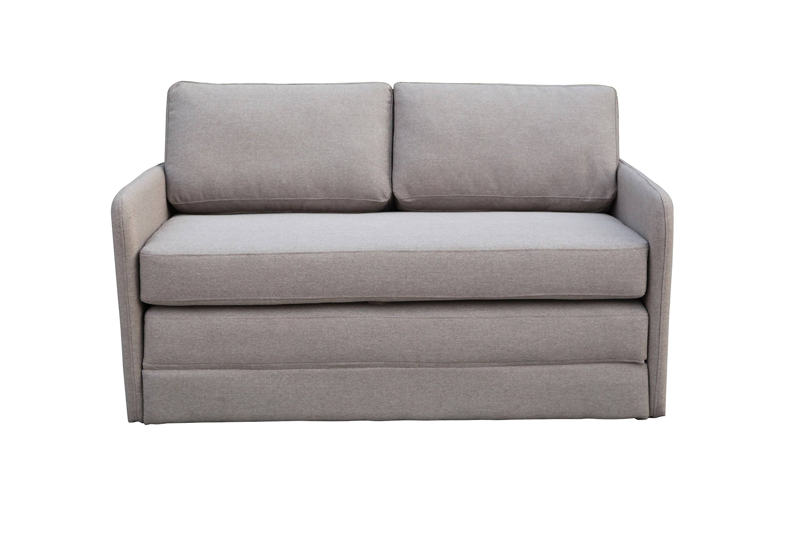 New Spec Phillip Fabric Convertible Futon in Gray