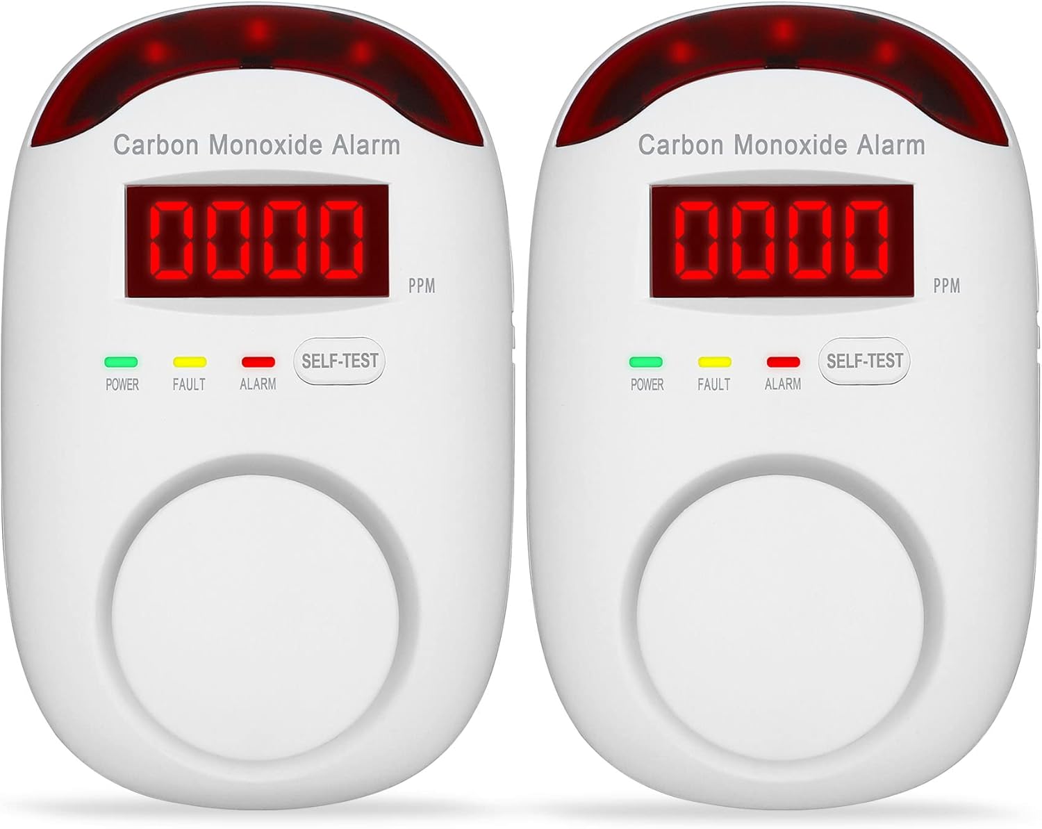 Plug-in Carbon Monoxide Detectors,Koabbit CO Level Monitoring Alarm with Light & Digital Display for Home/Kitchen/Bedroom,Accurate & Easy to Install