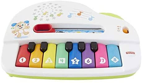 Fisher Price My Piano Funny Musical Interactive Light Up Toy with Learning and Music Play Modes for Babies from 6 Months, GFK11