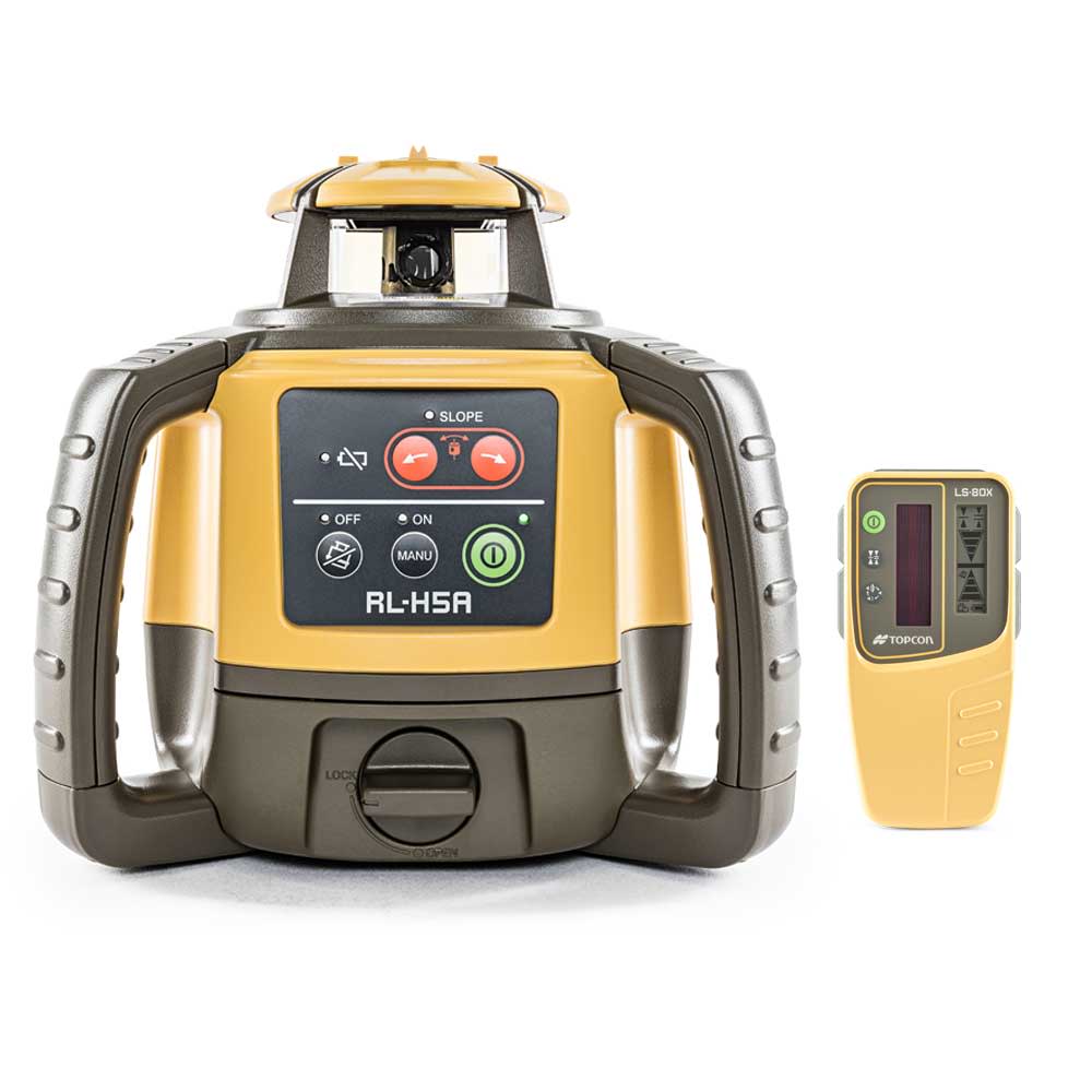 Topcon Rl-H5A Horizontal Self Leveling Rotary Laser With Lx80 Detector