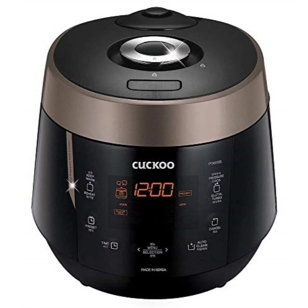 Cuckoo CRP-P0609S 6 cup Electric Heating Pressure Rice Cooker & Warmer - 12 built-in programs including Glutinous (white), Mixed, Brown
