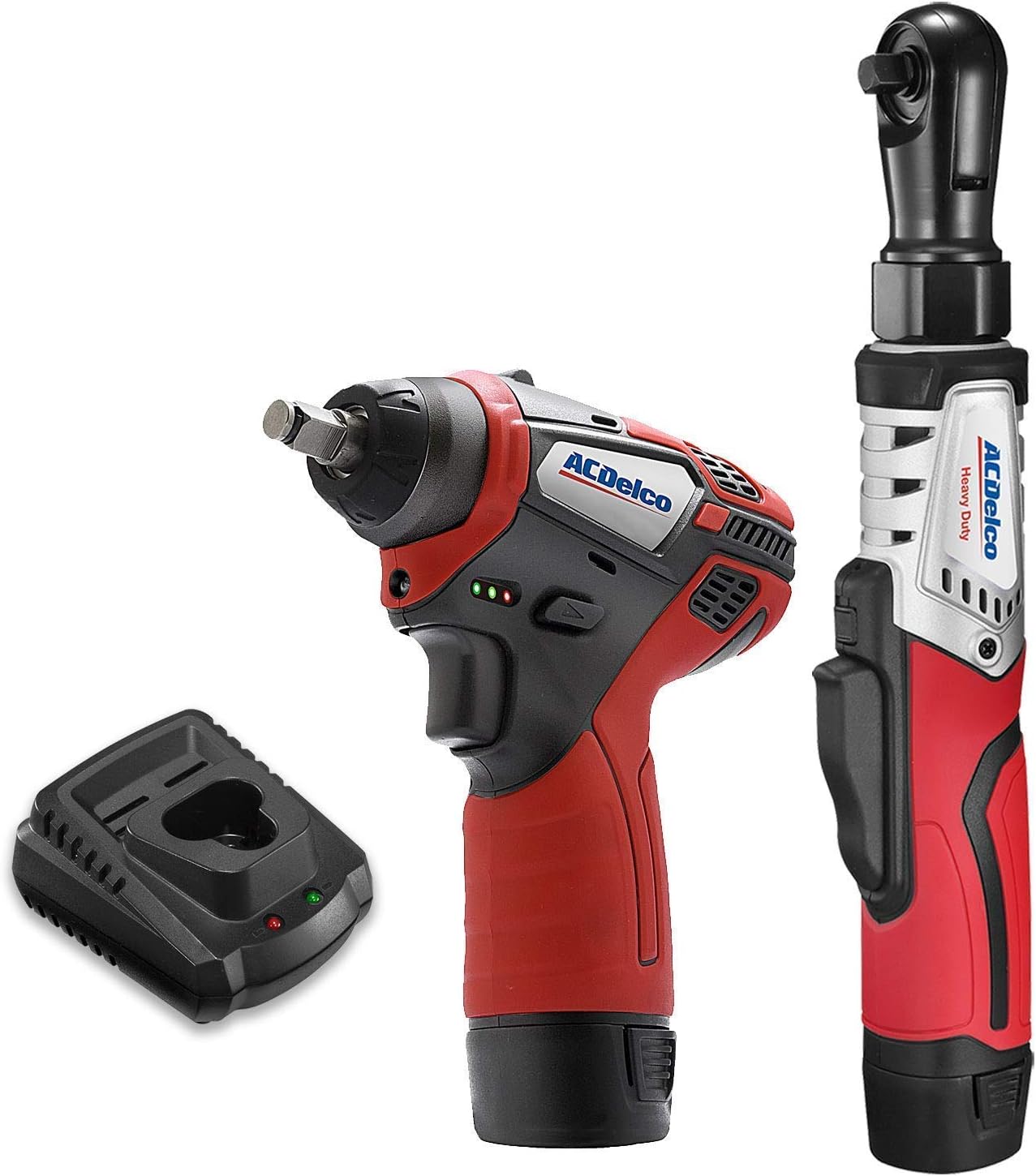 ACDelco ARW12103-K1 G12 Series 12V Cordless Li-ion 3/8” Brushless Ratchet Wrench & Impact Wrench Combo Tool Kit with 2 Batteries