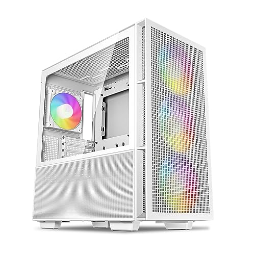 DeepCool CH560 PC Case High-Airflow 140mm PWM ARGB Fans Front Mid-Tower ATX PC Case Hybrid Mesh/Tempered Glass Side Panel 360mm Radiator Top/Front