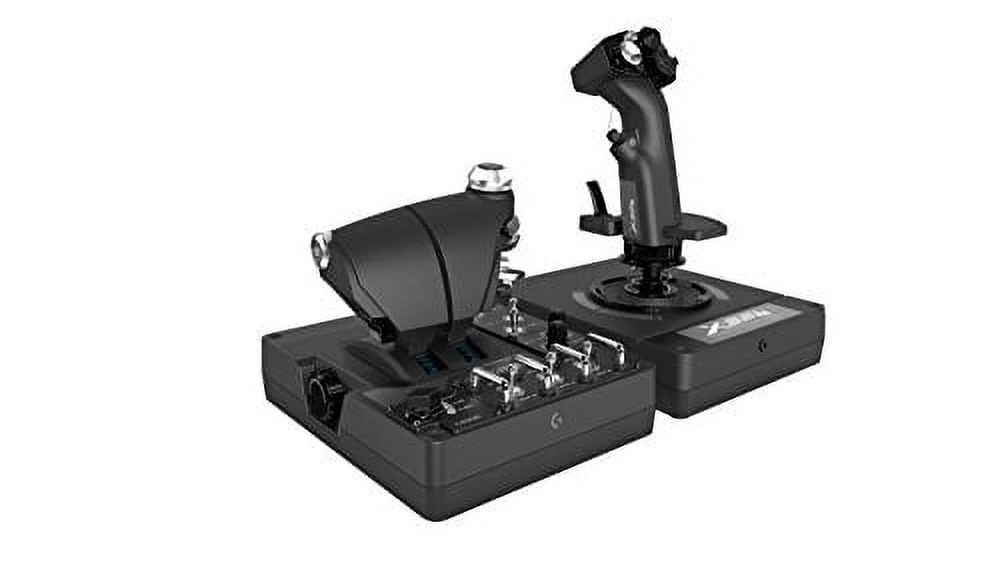 Logitech G X56 H.O.T.A.S Throttle and Joystick Flight Simulator Game Controller, 4 Spring Options, +189 Programmable Controls, RGB Lighting, 2x USB