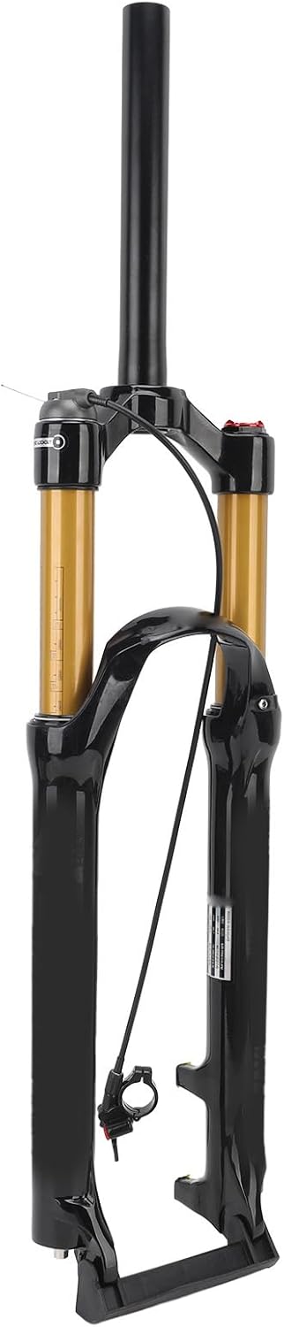 Bike Fork 27.5 Inch Mountain Bike Front Fork Suspension Fork High Strength Remote Lockout Straight Steerer Silent Bike Suspension Front Fork for