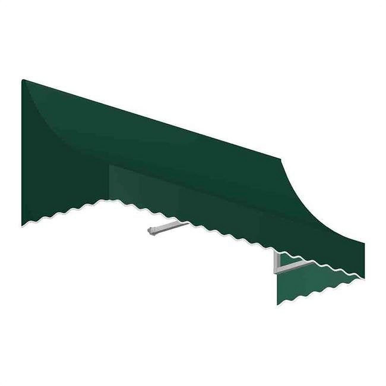 Awntech NT33-US-4F 4.38 ft. Nantucket Window & Entry Awning, Forest Green - 44 x 36 in.