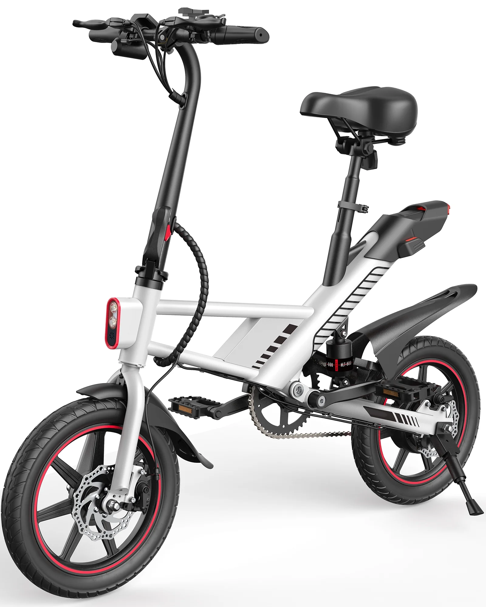Kistp 14 450W Folding Electric Bike for Adults, 18.6MPH 3 Riding Modes Electric Bike with 36V 10.5AH Battery UL2849 Certificate