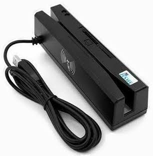 Zcs160 Magnetic Stripe Credit Card RFID EMV IC Chip PSAM Reader Writer 4 in 1, Black