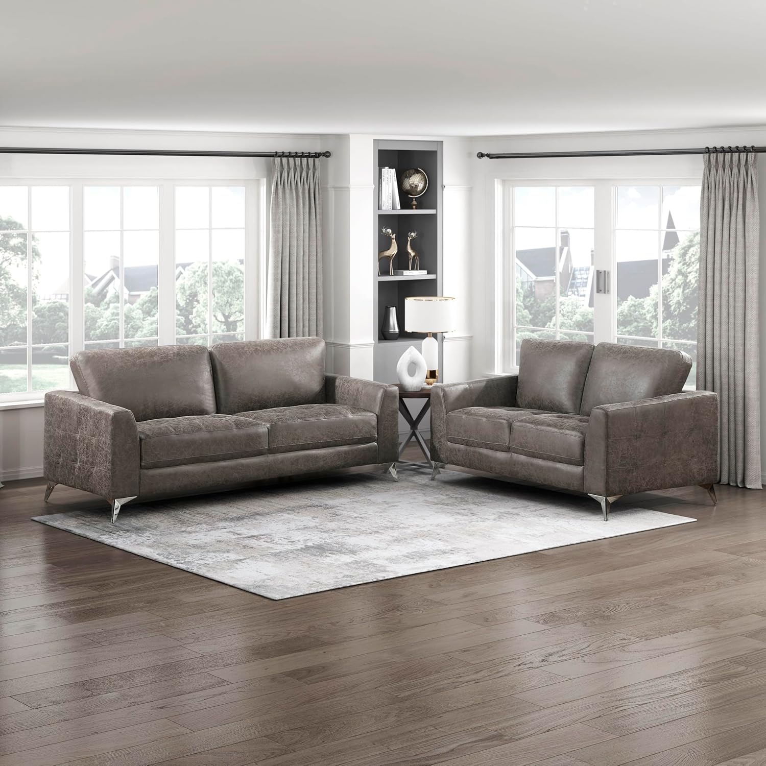 Lexicon Modern Living Room Furniture Set, Couches for Living Room, 2-Piece Couch Set Including Sofa