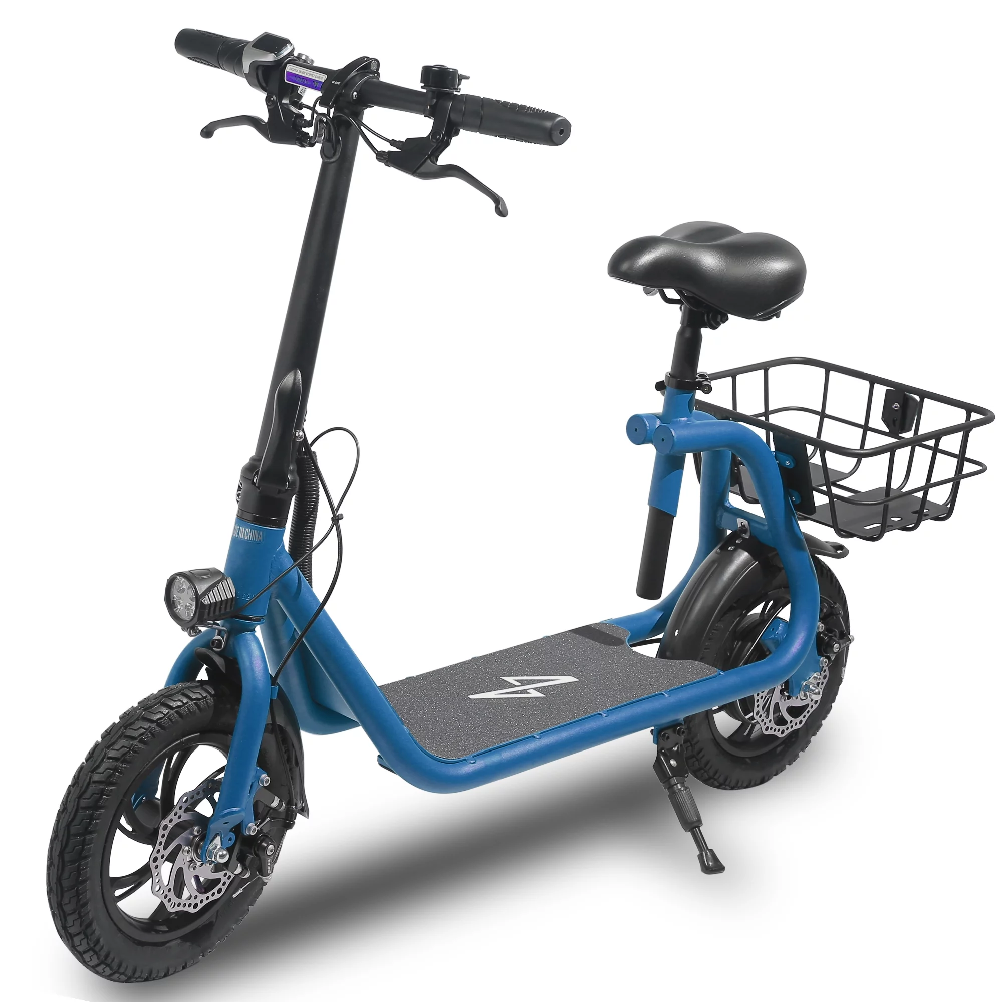 Phantomgogo Commuter R1 - Electric Scooter for Adults - Foldable Scooter with Seat & Carry Basket - 450W Brushless Motor 36V