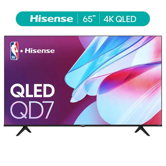 Hisense 65-Inch Class QD7N Series QLED 4K UHD Google Smart TV (65QD7N, 2024 Model) - QLED, Native 144Hz, Motion Rate 240, Dolby Vision Atmos