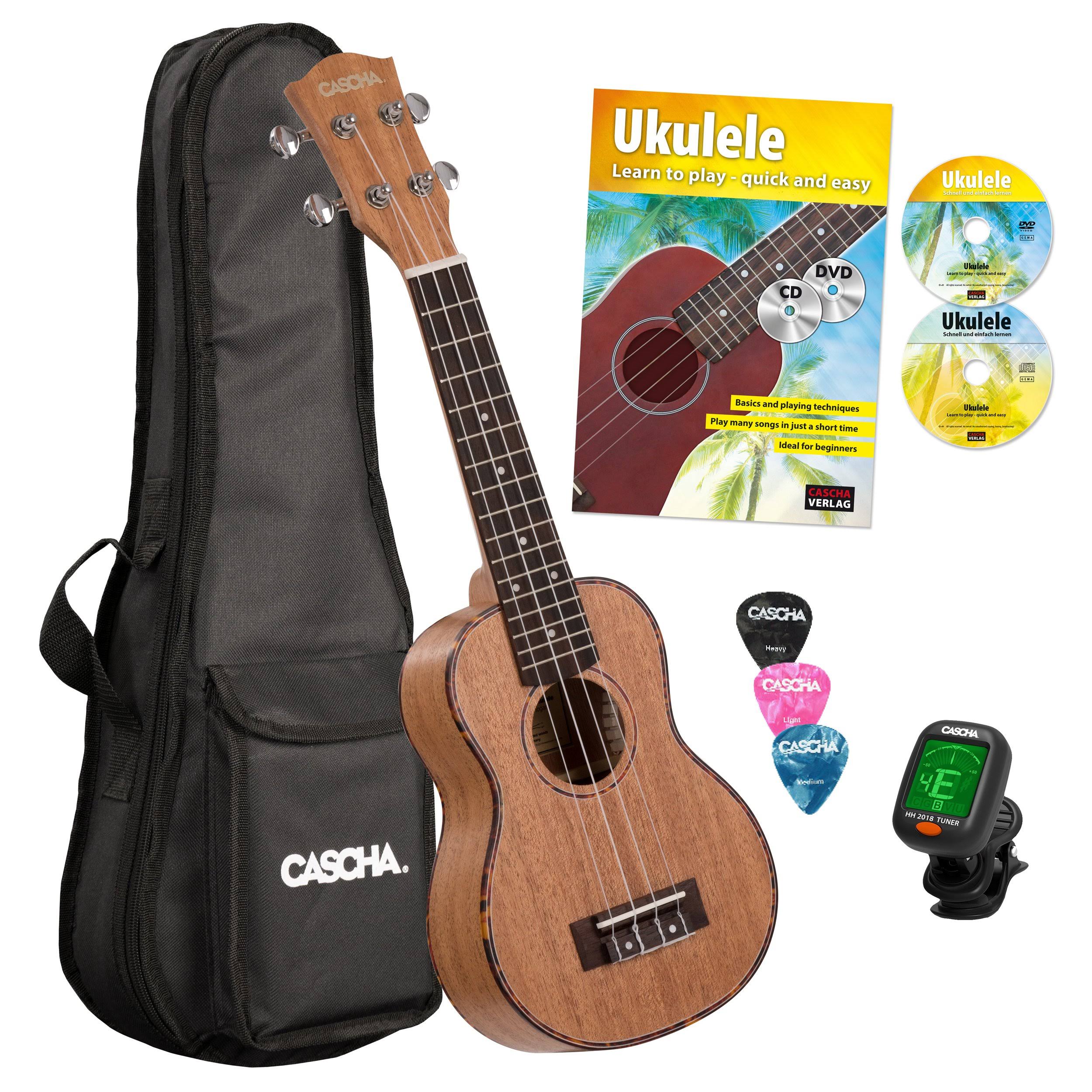 Cascha Premium Mahogany Soprano Ukulele Starter Set