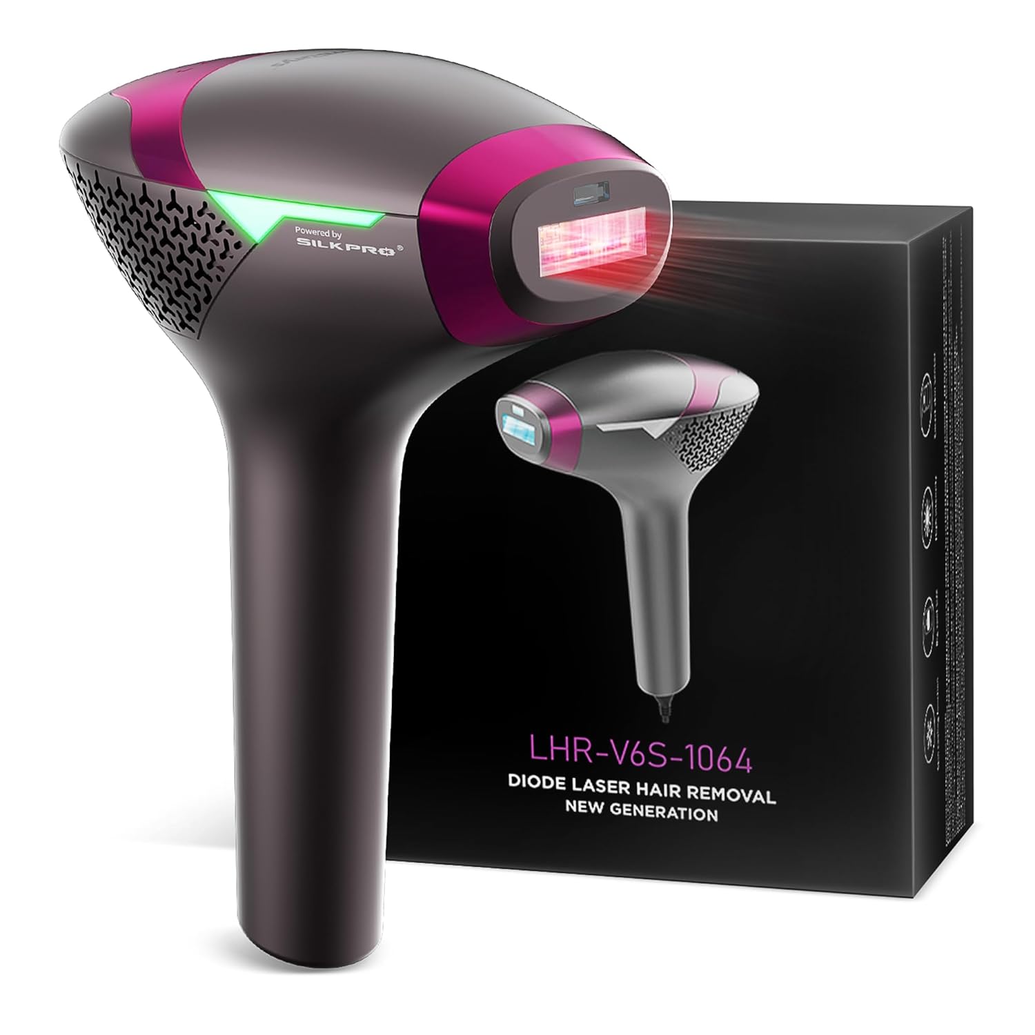 Upgrated Diode Laser Hair Removal for Dark Skin Tones, DermRays 1064nm Laser Hair Removal, Permanent Reduction in Hair Regrowth for Women and Men