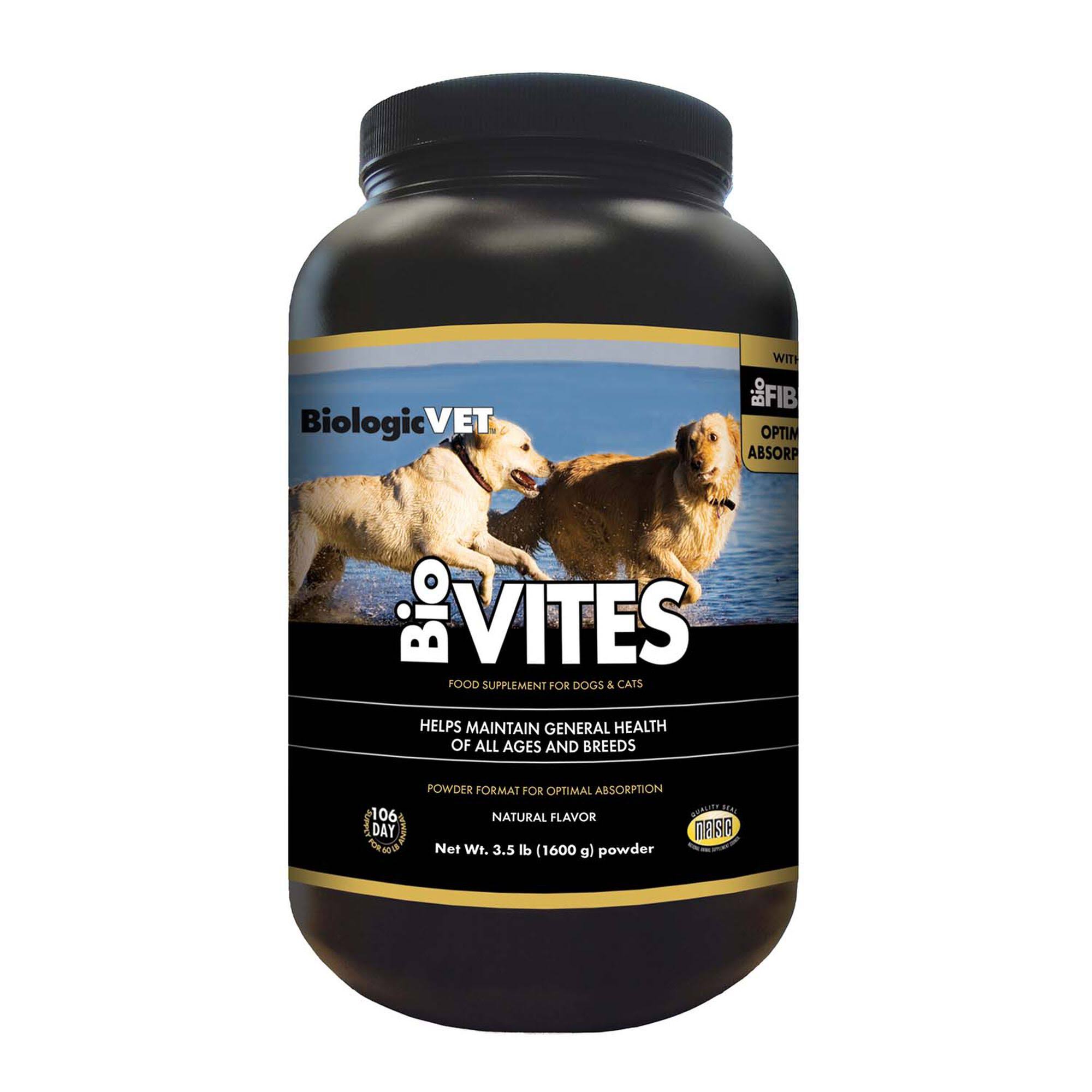 BiologicVET BioVITES Complete Multi-Nutrient Supply for Dogs u0026 Cats - 3.5 lb - Powder