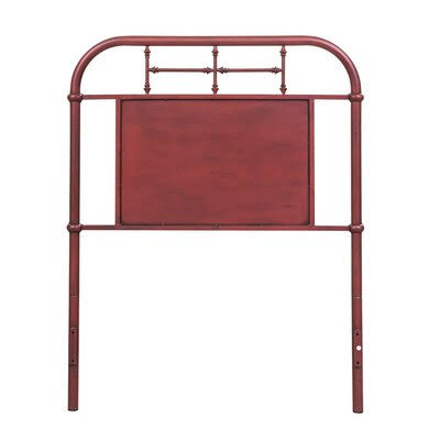 Brayden Studio Cassiopeia Open-Frame Headboard, Size: Twin, Red