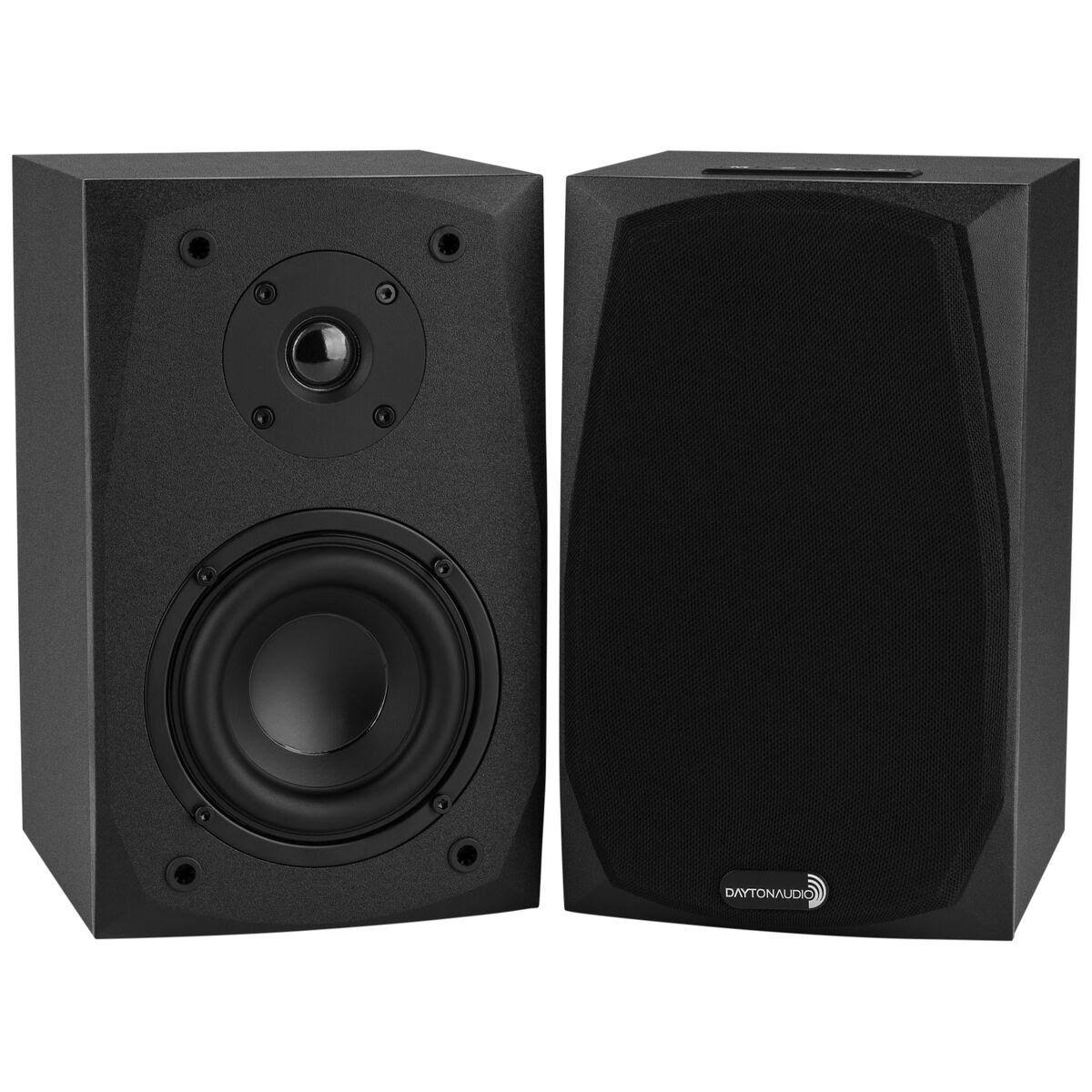 Dayton Audio MK402BTX Powered Bluetooth 2-Way Bookshelf Speaker Pair with 3.5mm AUX in