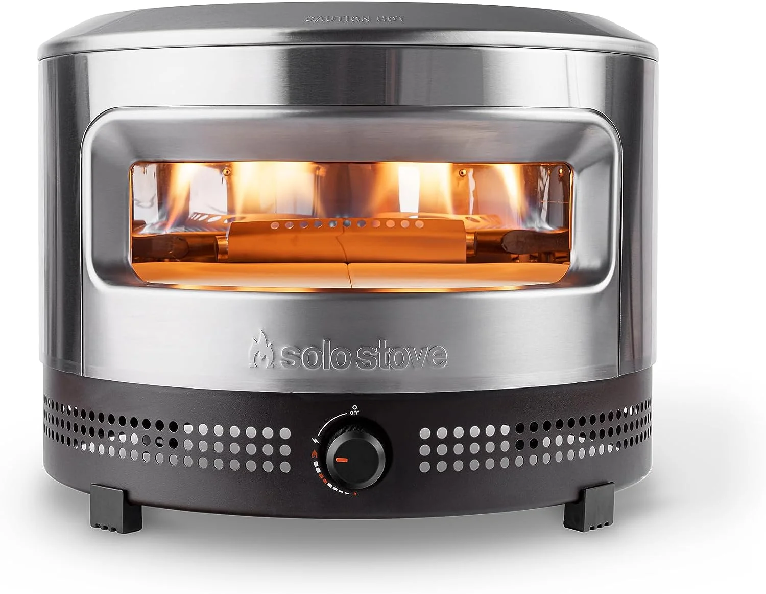Solo Stove Pi Prime Gas Pizza Oven Outdoor | Portable, Stainless Steel Powerful Demi-Dome Heating, Cordierite Pizza Stone, Panoramic Opening