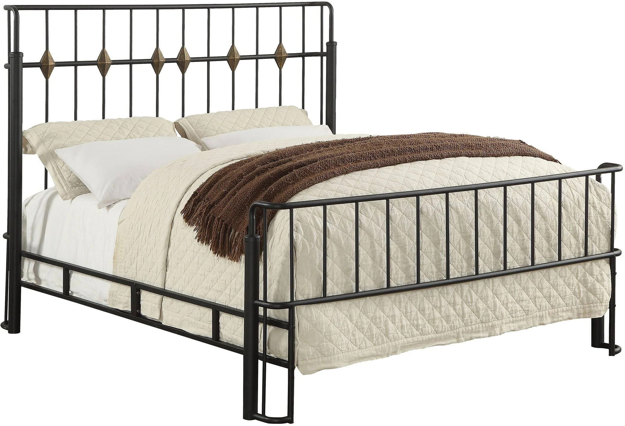 Furniture of America Charla Black Queen Panel Bed CM7716Q