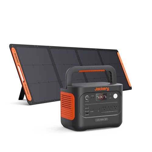 Jackery Explorer 1000 v2 Portable Power Station,1070Wh LiFePO4 Battery,1500W AC/100W USB-C Output, 1 Hr Fast Charge, Solar Generator for Camping
